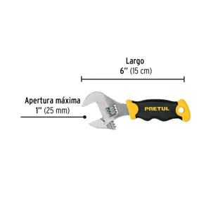 Llave ajustable (perico corto) 6