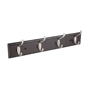 49624 / PEPU-44 Perchero para pared con 4 ganchos satinados, Hermex