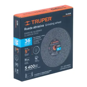 Truper Rueda abrasiva p/esmeril 5X3/4