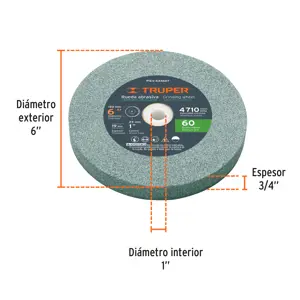 Truper Piedra para esmeril 6 X 3/4