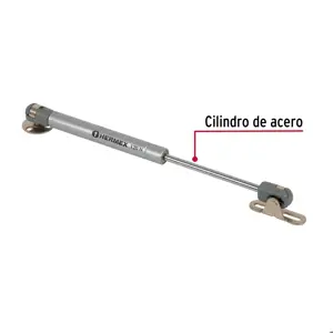 Pistón a gas con capacidad de 120 N / 12 kg, Hermex