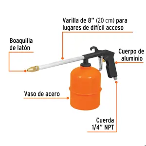 Pistola para limpieza de motores, Truper