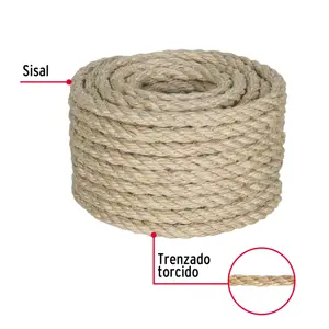 Piola de Sisal de 10 mm x 15 m natural, Fiero