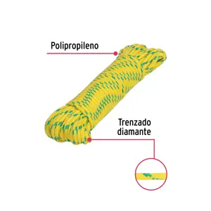 Fiero Piola de polipropileno trenzada de 4mm x 15m en madeja