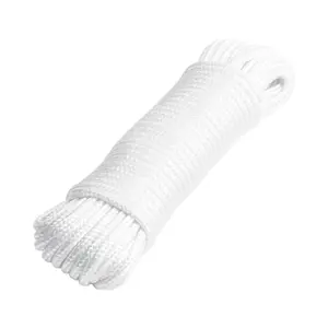 Piola de poliéster diamante de 4mmx15m blanca, madeja, FIERO