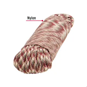 Piola de nylon paracord de 4mm x 30m camo, madeja, FIERO