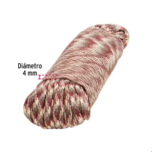 Piola de nylon paracord de 4mm x 30m camo, madeja, FIERO