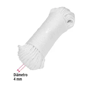 Piola de poliéster diamante de 4 mm x 30 m blanca, Fiero