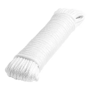 Piola de poliéster diamante de 5mmx15m blanca, madeja, FIERO