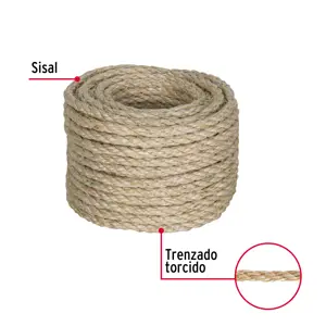 Piola de Sisal de 6 mm x 15 m natural, Fiero