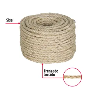 Piola de Sisal de 6 mm x 30 m natural, Fiero