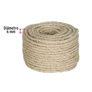 Piola de Sisal de 6 mm x 30 m natural, Fiero