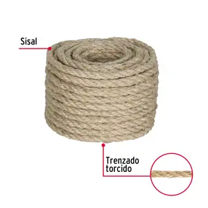 Piola de Sisal de 8 mm x 15 m natural, Fiero