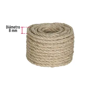 Piola de Sisal de 8 mm x 15 m natural, Fiero