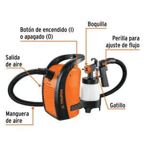 Pistola para pintar eléctrica de 600 W, Truper