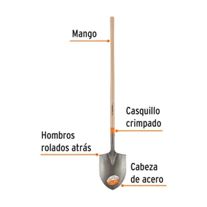 Pala irrigación Classic, cerrada, mango largo 49