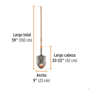 Pala irrigación Classic, cerrada, mango largo 49