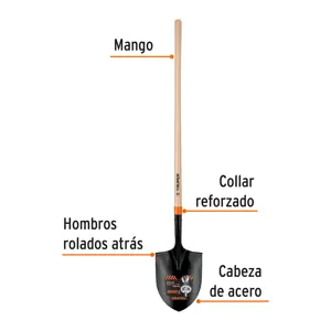 Pala irrigación T-2000, mango largo 45