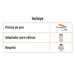 Pistola metálica para sopletear, cuerda 1/4 NPT, Truper