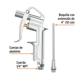 Pistola para sopletear, con extensión de 4, Truper