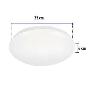 Volteck Luminario LED 15W plafón decorativo liso, luz de día,BASIC