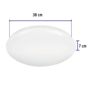 Volteck Luminario LED 22W plafón decorativo liso, luz de día,BASIC