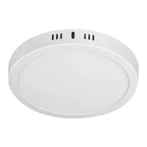 Volteck Luminario LED tipo plafón 18 W, redondo, luz cálida, blanco