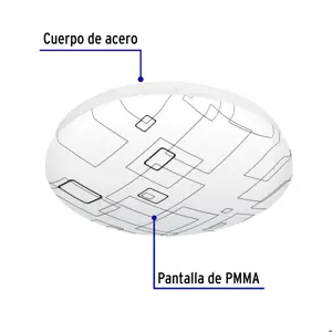 Volteck Luminario LED 15W plafón decorativo cuadros luz de día,BASIC