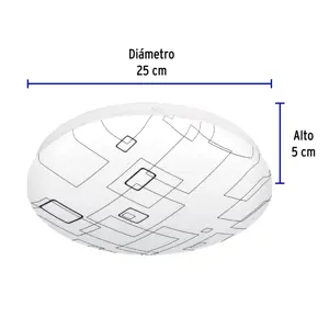 Volteck Luminario LED 15W plafón decorativo cuadros luz de día,BASIC