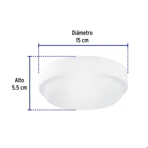 Plafón decorativo de LED 10 W redondo para baño, Volteck