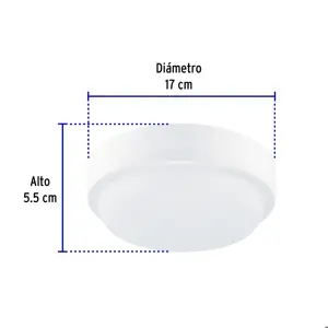 Plafón decorativo de LED 15 W redondo para baño, Volteck