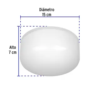 Volteck Luminario de LED 15 W tipo plafón, base E26, luz de día