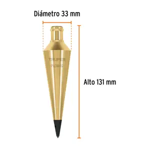 Plomada de latón 12 oz, Truper