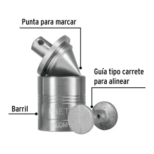 Plomada metálica de 200 g con centro, Pretul