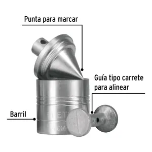 Plomada metálica de 340 g con centro, Pretul