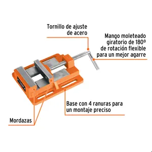 Prensa morsa plana, apertura 4