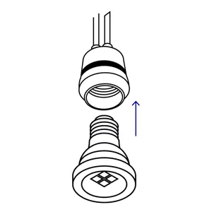 Portalámpara con sensor de luz, Volteck