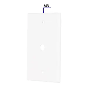 Placa de ABS pasacable, Standard, blanco, Volteck