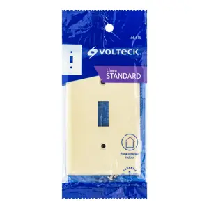 Volteck Placa de ABS para interruptor vertical, Standard, marfil