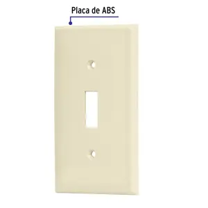 Volteck Placa de ABS para interruptor vertical, Standard, marfil