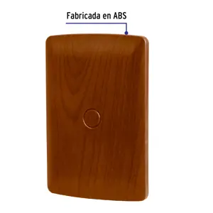 Placa ciega de ABS, línea Italiana, acabado madera, Volteck