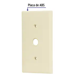 Placa de ABS para atenuador, Standard, marfil, Volteck