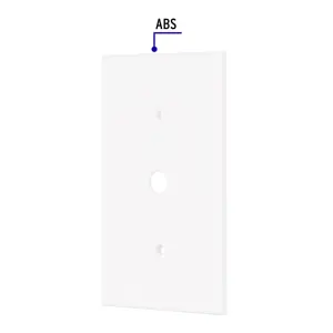 Placa de ABS para atenuador, Standard, blanco, Volteck