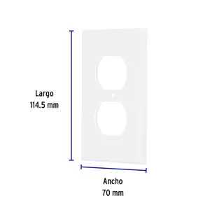 Placa de ABS dúplex, Standard, blanco Volteck