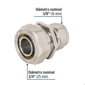 Cople de compresión reducido para PEALPE, 3/4