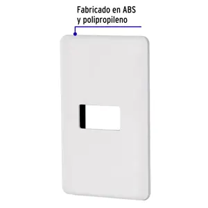 Placa 1 módulo de ABS, blanca, Volteck Basic