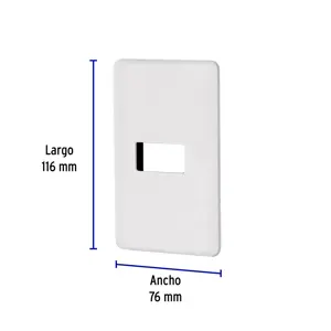 Placa 1 módulo de ABS, blanca, Volteck Basic