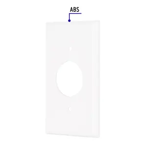 Volteck Placa de ABS para contacto redondo, Standard, blanco