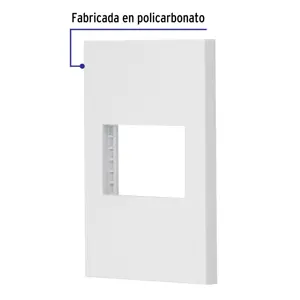 Volteck Placa 1 ventana, 1.5 módulos, línea Española, color blanco