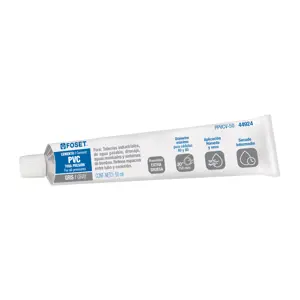 Cemento para PVC en tubo de 50 ml, alta viscosidad, Foset